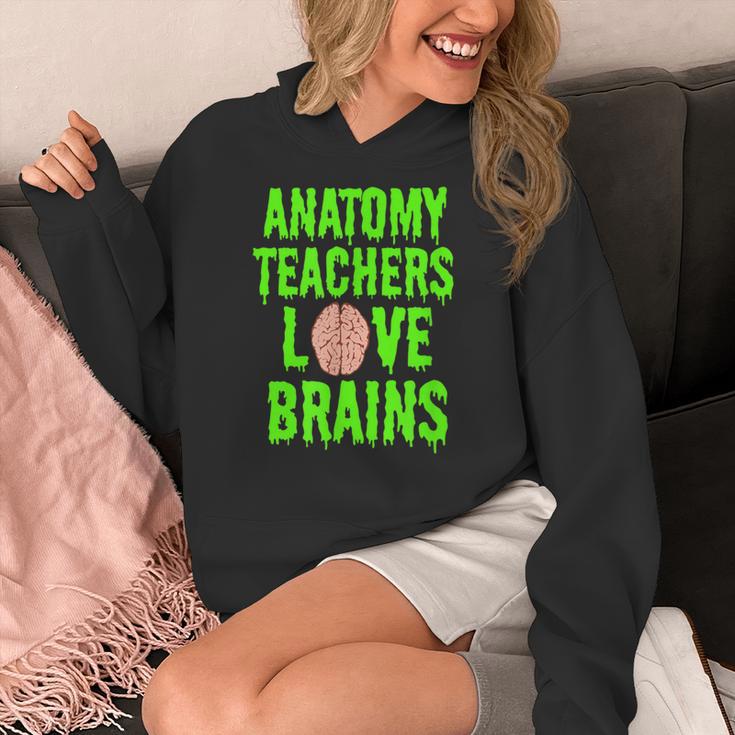 Anatomy Teachers Love Brains Halloween Teacher Costume Shirt Women's Hoodie, funny design