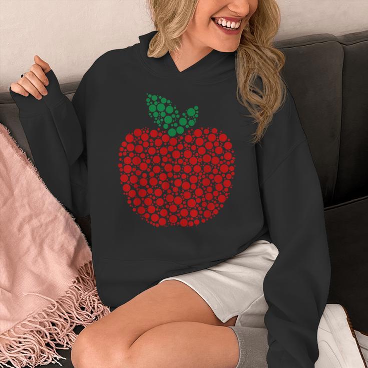Apple Dot Pattern Art Teacher Appreciation Men Women Humor Women's Hoodie, funny design Apple Dot Pattern Art Teacher Appreciation Men Women Humor Women's Hoodie, funny design