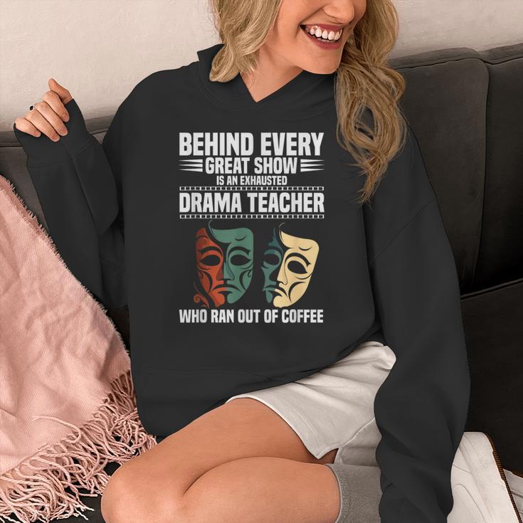 Theatre Teacher Drama Lover Theatre Mask Drama Teacher Women's Hoodie, funny design