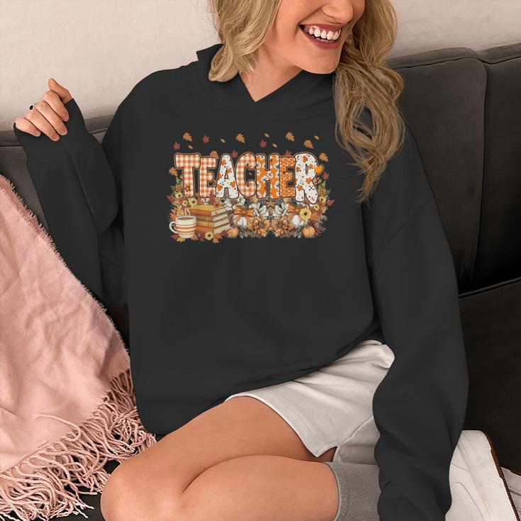 Autumn Pumpkin Thanksgiving Coffee Floral Teacher Fall Women's Hoodie, funny design Autumn Pumpkin Thanksgiving Coffee Floral Teacher Fall Women's Hoodie, funny design