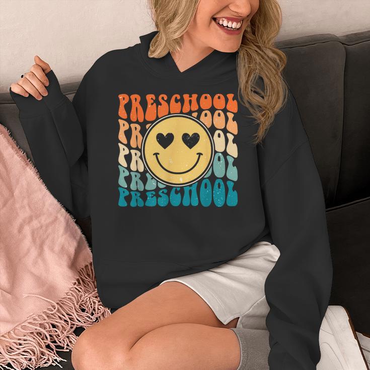 Back To School Groovy Smile Preschool Teachers Students Kids Women's Hoodie, funny design Back To School Groovy Smile Preschool Teachers Students Kids Women's Hoodie, funny design