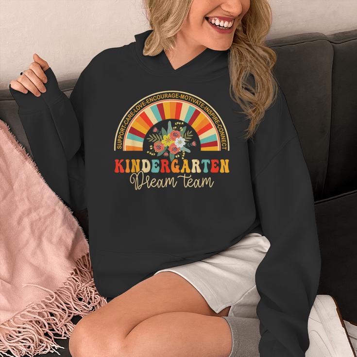 Back To School Kindergarten Dream Team Teacher Love Floral Women's Hoodie, funny design Back To School Kindergarten Dream Team Teacher Love Floral Women's Hoodie, funny design