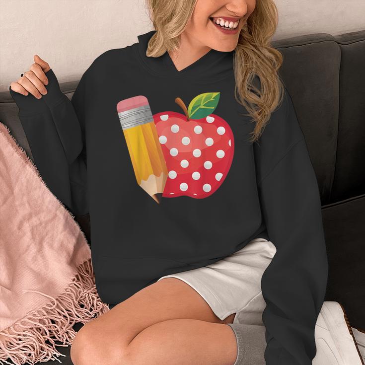 Back To School Pencil And Apple Teacher Student Women's Hoodie, funny design Back To School Pencil And Apple Teacher Student Women's Hoodie, funny design