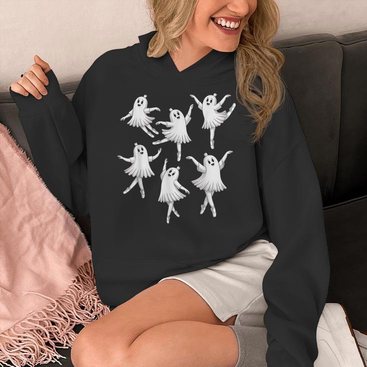 Ballet Ghost Dancer Spooky Dance Teacher Halloween Costume Women's Hoodie, funny design
