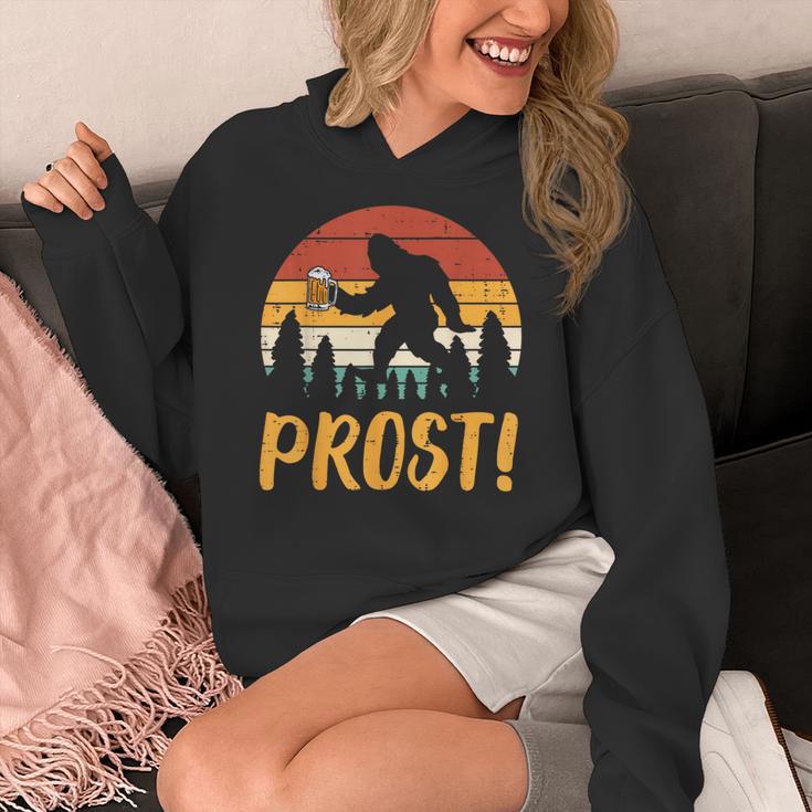 Bigfoot Sasquatch Prost Retro Bavarian Oktoberfest Men Women Women's Hoodie, funny design