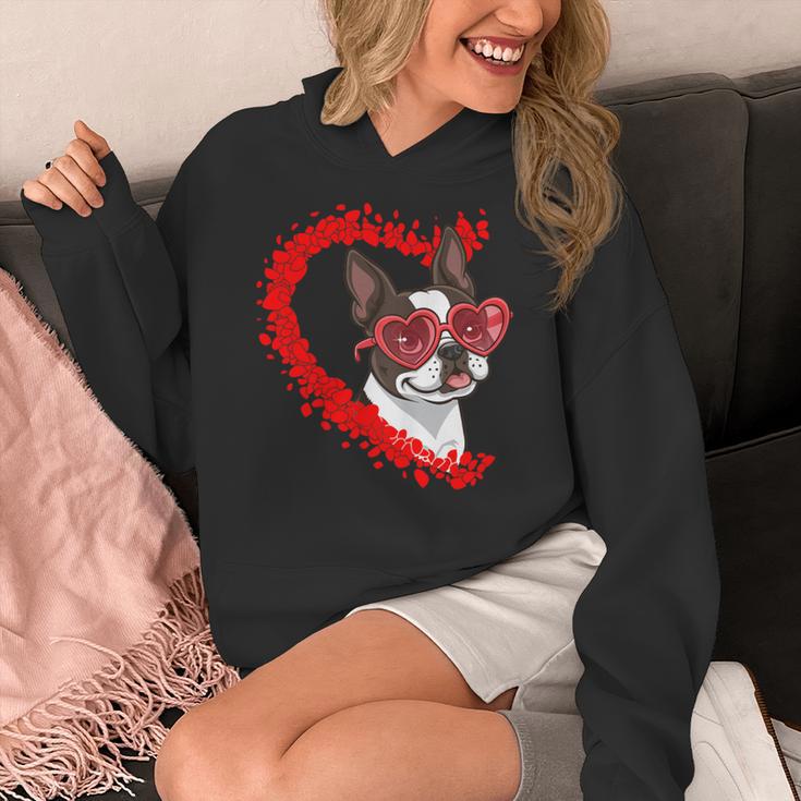 Boston Terrier Dog Mom Dad Valentine’s Day Pet Lover For Men Women Kids Women's Hoodie, Couple Gifts, Mom Gifts, Boston Terrier Dad Gifts, Boston Terrier Mom Gifts, funny design