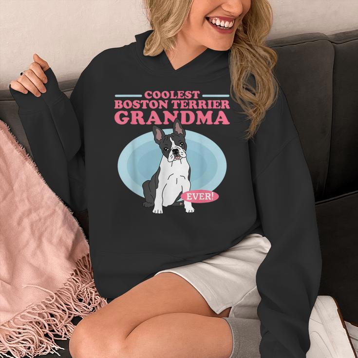 Boston Terrier Grandma Bostie Dog Owner Boston Terrier Men Women Women's Hoodie, funny design