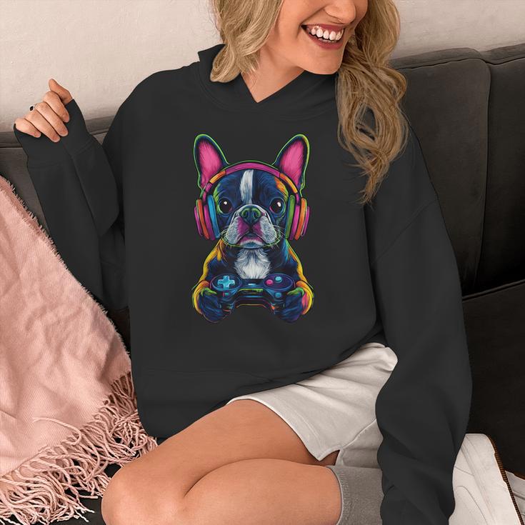 Boston Terrier Lovers Gaming Headphones Boston Terrier Women's Hoodie, funny design