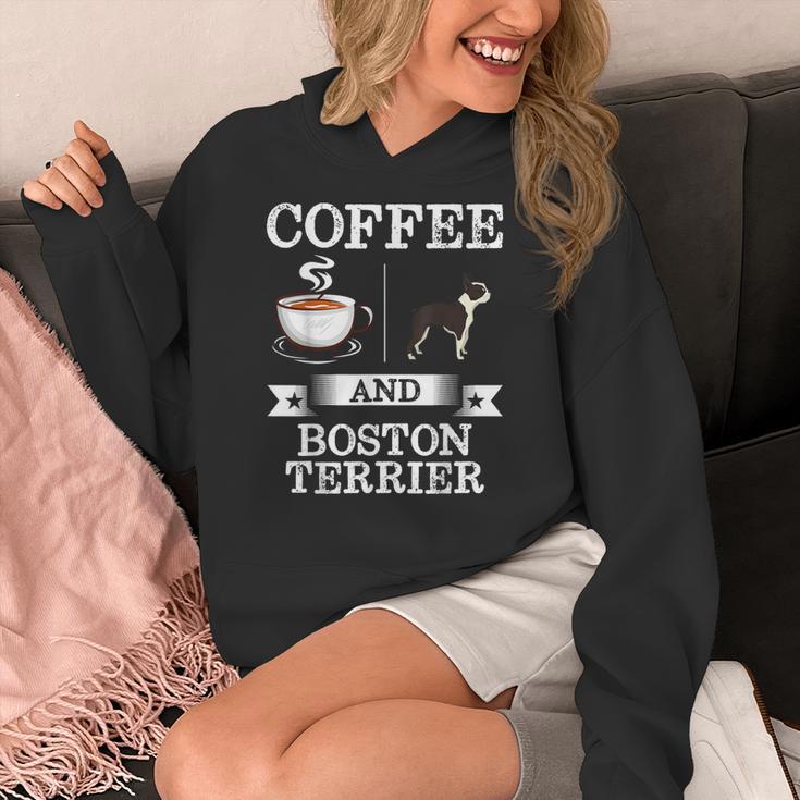 Boston Terrier Shirt Coffee And Boston Terrier Cute Dog For Men Women Girls Kids Women's Hoodie, funny design