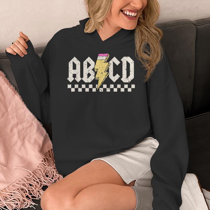 Boys Girls Teachers ABCD Rock Graphic Back To School Class Women's Hoodie, funny design Boys Girls Teachers ABCD Rock Graphic Back To School Class Women's Hoodie, funny design