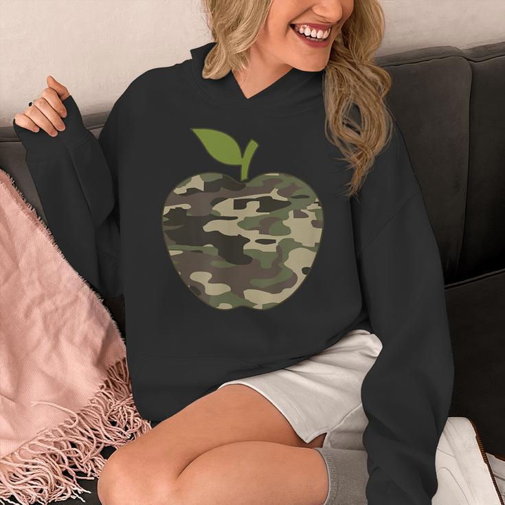 Camo Apple Camouflage Clothing School Student Camo Teacher Men Women Kids Women's Hoodie, funny design Camo Apple Camouflage Clothing School Student Camo Teacher Men Women Kids Women's Hoodie, funny design