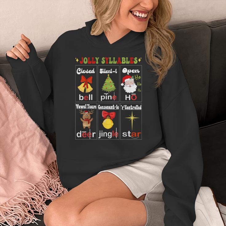 Christmas Reading Teacher Syllable Types Reading Teacher Women's Hoodie, funny design Christmas Reading Teacher Syllable Types Reading Teacher Women's Hoodie, funny design