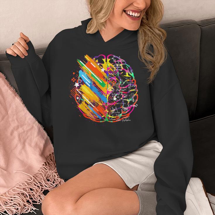 Colorful Brain Art Teacher Artist Painter Student Women's Hoodie, funny design Colorful Brain Art Teacher Artist Painter Student Women's Hoodie, funny design