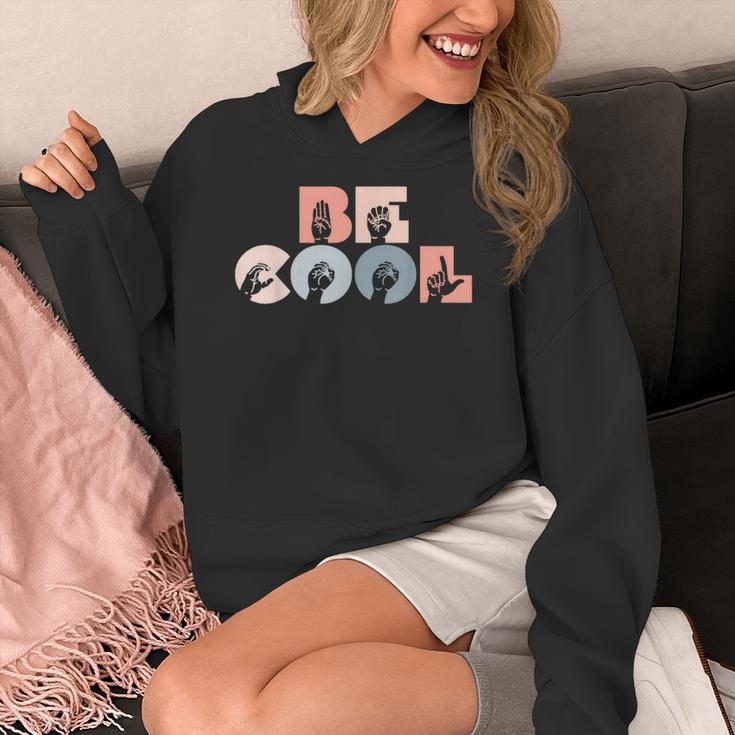 Cool Sign Language ASL Teacher Deaf People ASL Interpreter Women's Hoodie, funny design