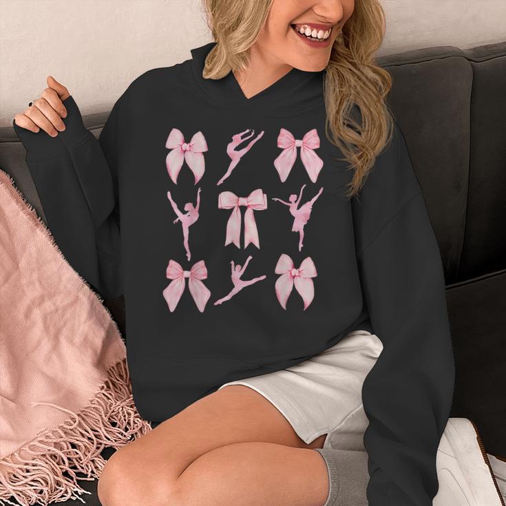 Coquette Bow Ballet Dance Teacher Coquette Women Dancing Women's Hoodie, funny design