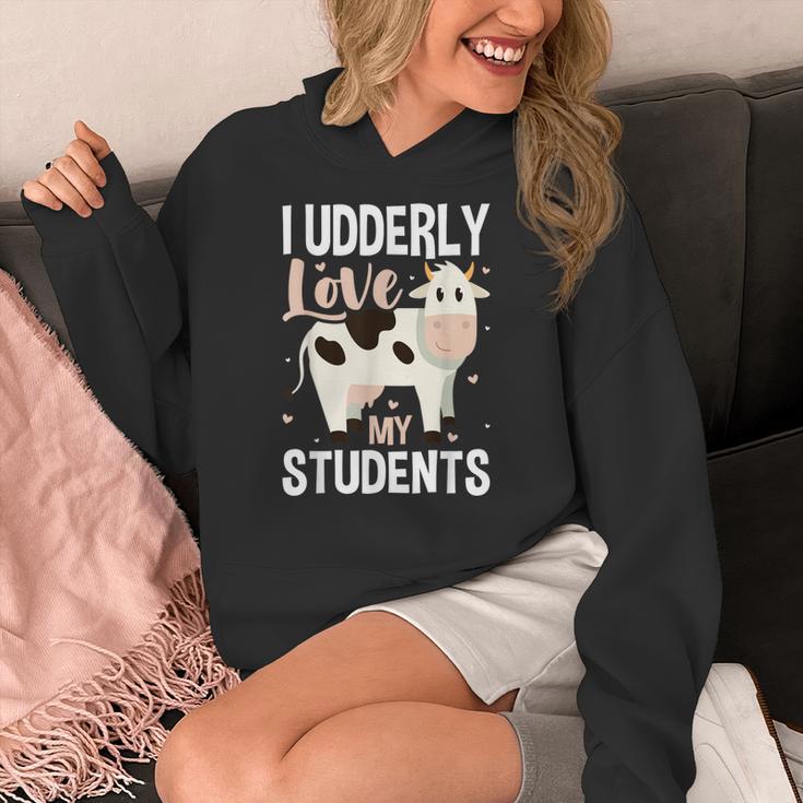 Cow Teacher Lover Women's Hoodie, funny design