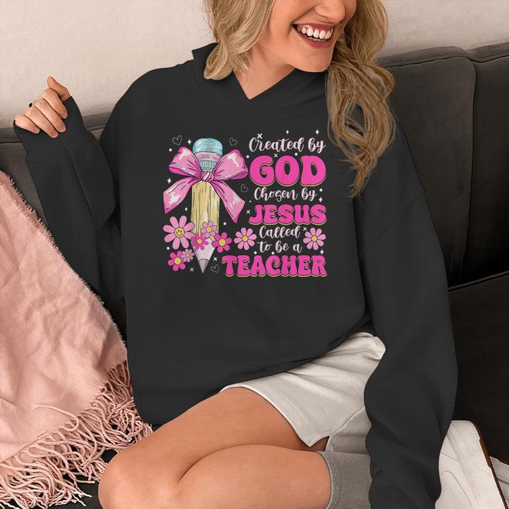 Created By God Called To Teacher Jesus Christian Teacher Women's Hoodie, funny design Created By God Called To Teacher Jesus Christian Teacher Women's Hoodie, funny design