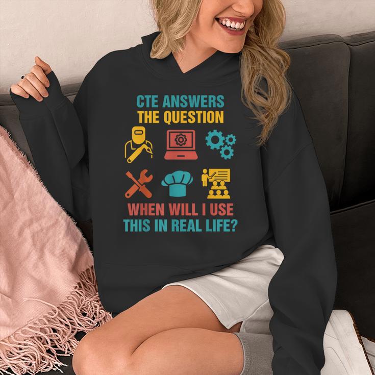 CTE Teacher CTE Crew When Will I Use This In Real Life Women's Hoodie, funny design CTE Teacher CTE Crew When Will I Use This In Real Life Women's Hoodie, funny design
