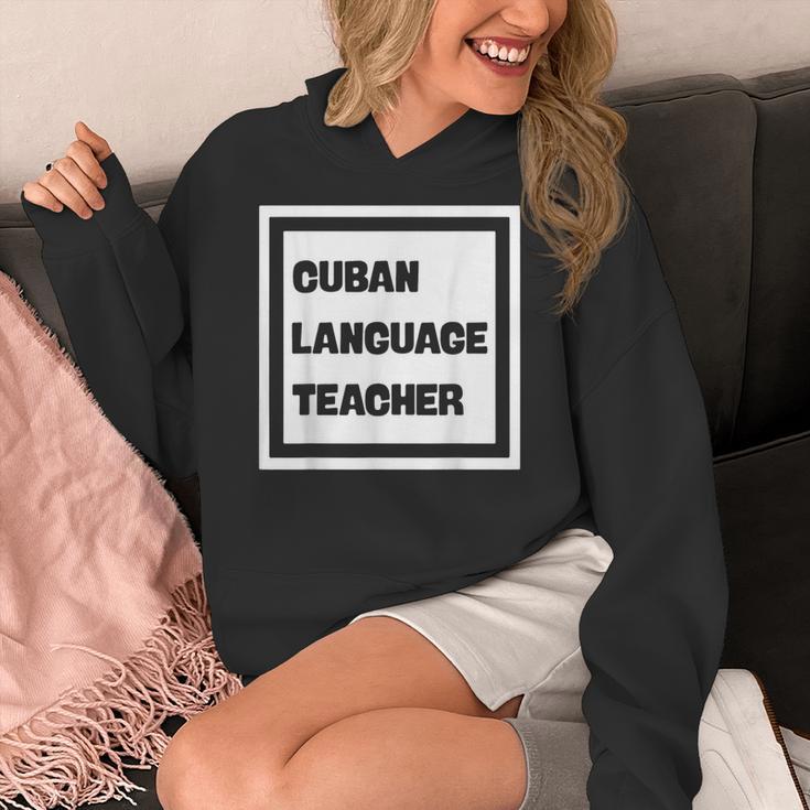 Cuban Language Teacher Women's Hoodie, funny design
