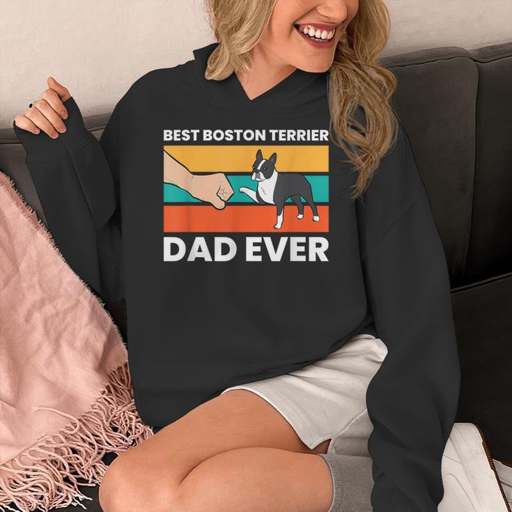 Cute Boston Terrier Best Boston Terrier Dad Ever Women's Hoodie, Couple Gifts, Boston Terrier Dad Gifts, funny design