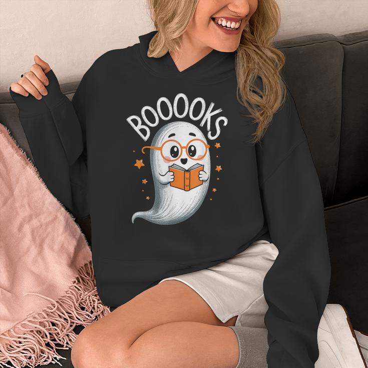 Cute Ghost Book Reading Halloween Teacher Women's Hoodie, funny design Cute Ghost Book Reading Halloween Teacher Women's Hoodie, funny design