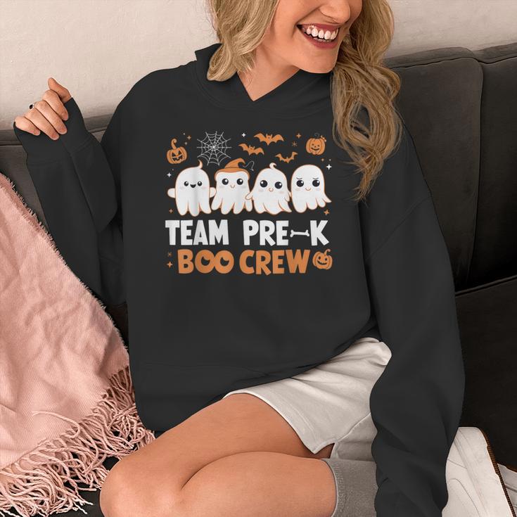 Cute Ghosts Pre-K Boo Crew Teachers Halloween Party Team For Men Women Kids Women's Hoodie, funny design