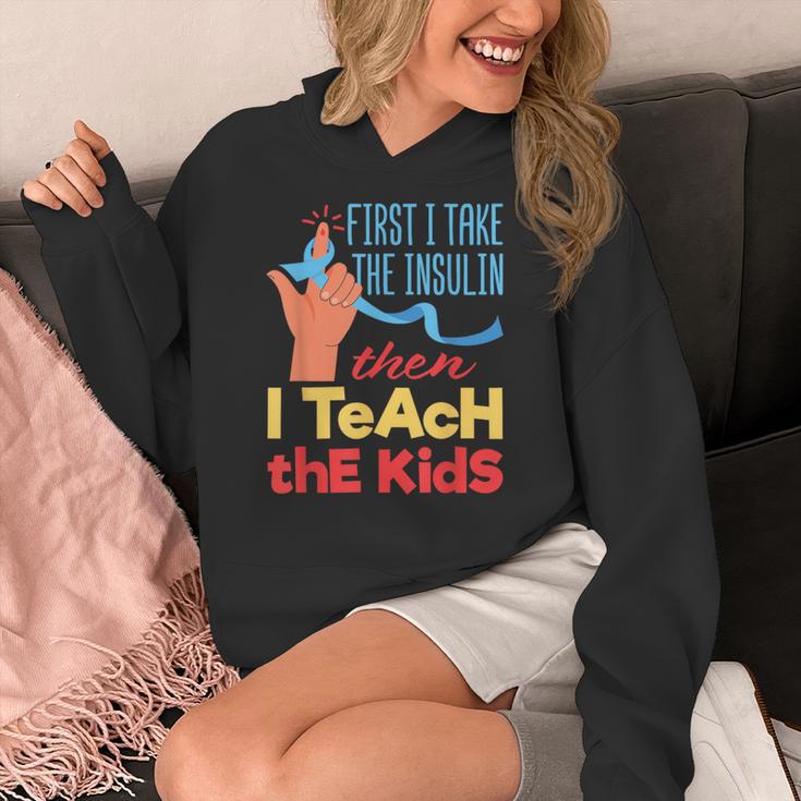 Diabetic Teacher Diabetes Awareness Insulin Blue Ribbon Women's Hoodie, funny design Diabetic Teacher Diabetes Awareness Insulin Blue Ribbon Women's Hoodie, funny design