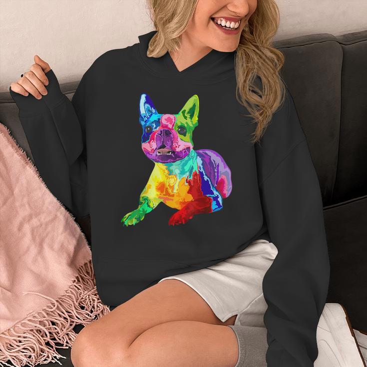 Dog Lover Boston Terrier Dog Colorful Boston Terrier Men Women Kids Women's Hoodie, funny design
