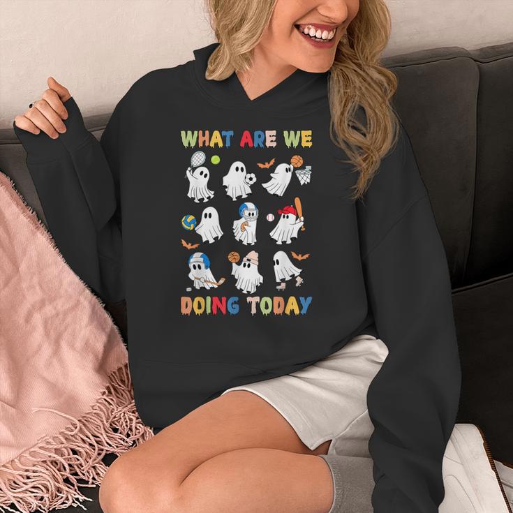 What Are We Doing Today Ghost PE Teacher Team Halloween Women's Hoodie, Pe Teacher Gifts, funny design What Are We Doing Today Ghost PE Teacher Team Halloween Women's Hoodie, Pe Teacher Gifts, funny design