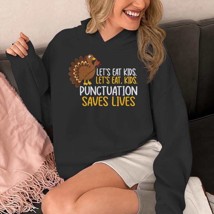 Lets Eat Kids Punctuation Turkey Thanksgiving Teacher Women's Hoodie, funny design Lets Eat Kids Punctuation Turkey Thanksgiving Teacher Women's Hoodie, funny design