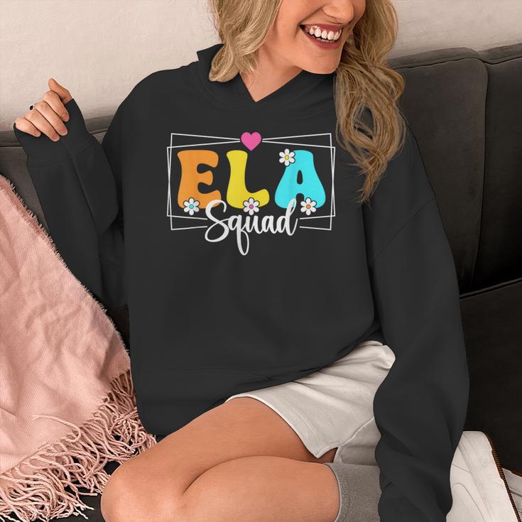 ELA Squad Teacher Back To School English Language Arts Women's Hoodie, English Teacher Gifts, funny design
