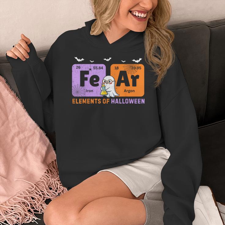Elements Of Halloween Fear Periodically Chemistry Teacher Women's Hoodie, funny design
