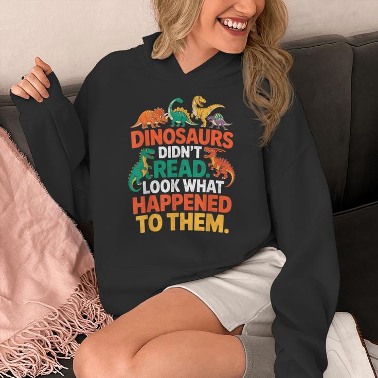 English Teacher Dinosaurs Didn’t Read What Happened To Them Women's Hoodie, English Teacher Gifts, funny design