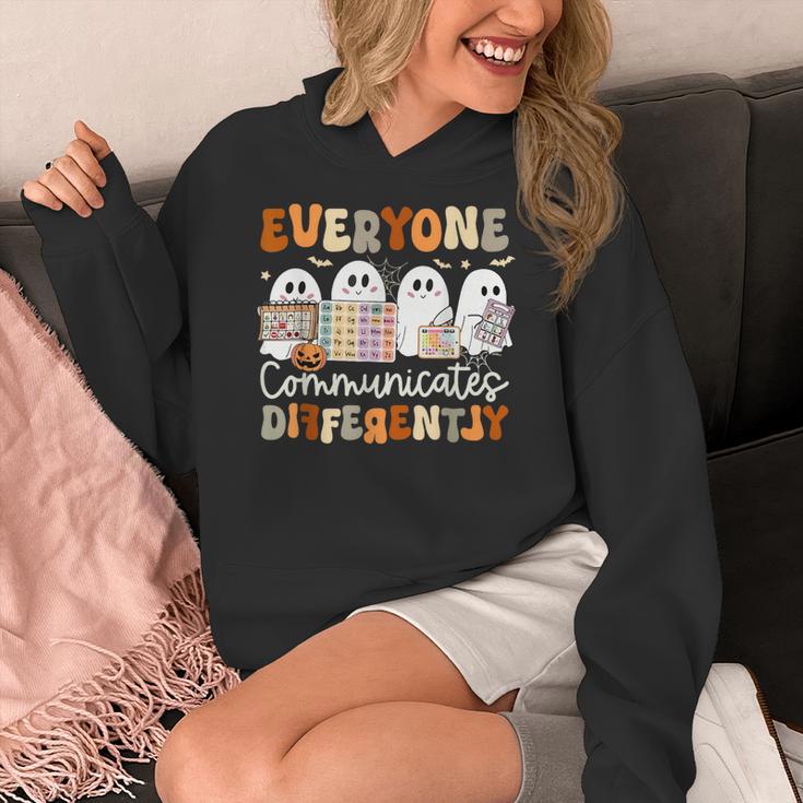 Everyone Communicates Differently Halloween Sped Teacher Women's Hoodie, funny design Everyone Communicates Differently Halloween Sped Teacher Women's Hoodie, funny design