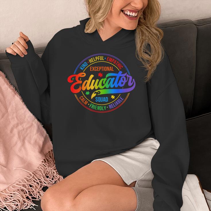 Exceptional Educator Squad Special Education Teacher Autism Women's Hoodie, funny design Exceptional Educator Squad Special Education Teacher Autism Women's Hoodie, funny design