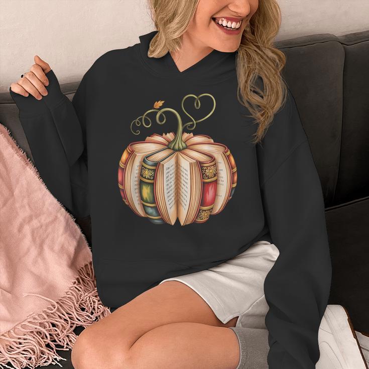 Fall Book Pumpkin Fall Librarians Bookworm Teachers Students Women's Hoodie, funny design Fall Book Pumpkin Fall Librarians Bookworm Teachers Students Women's Hoodie, funny design