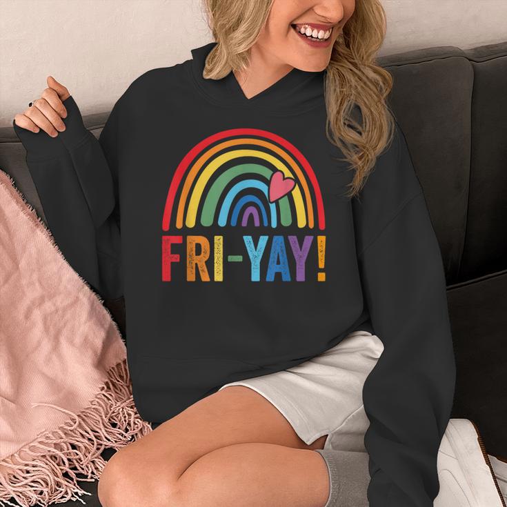 Fri-Yay Friyay Rainbow Colors Teacher Childrens Fun Designs Women's Hoodie, funny design Fri-Yay Friyay Rainbow Colors Teacher Childrens Fun Designs Women's Hoodie, funny design