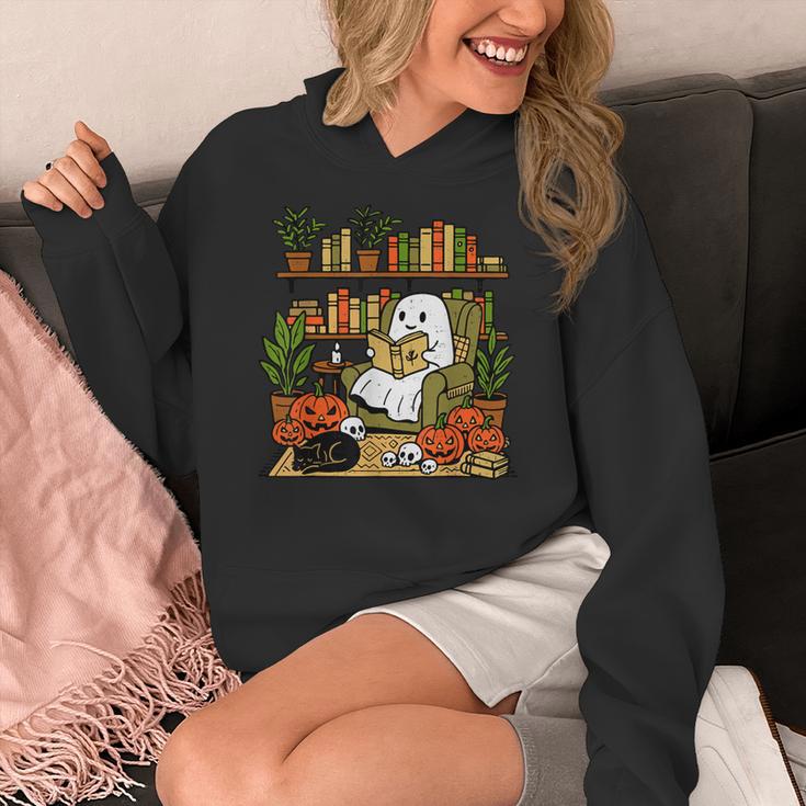 Ghost Library Reading Books Halloween Librarian Teacher Women's Hoodie, funny design Ghost Library Reading Books Halloween Librarian Teacher Women's Hoodie, funny design