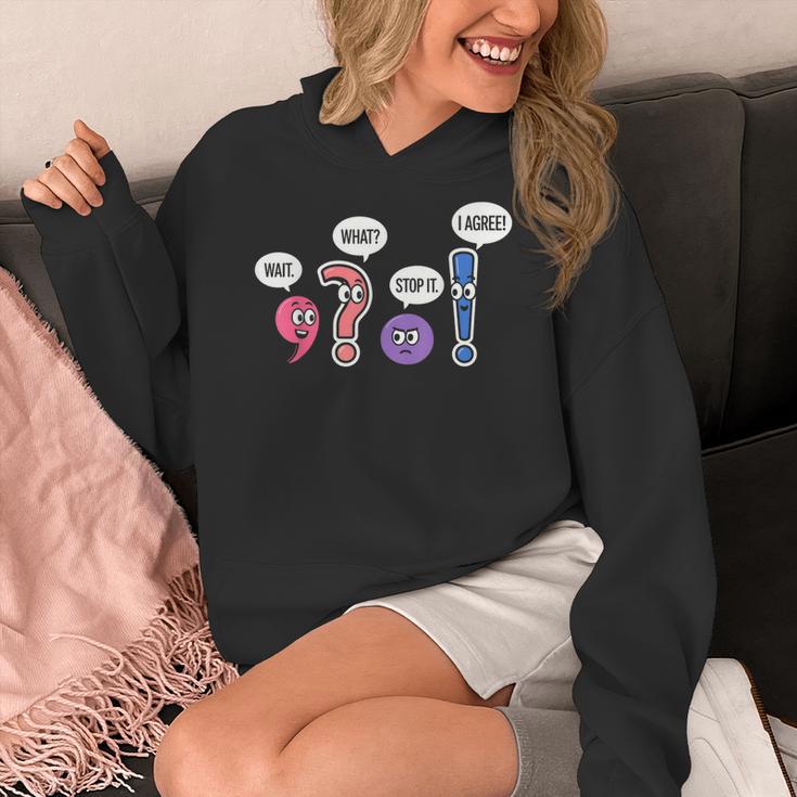 Grammar Teacher Wait What Stop It I Agree Humor Women's Hoodie, funny design Grammar Teacher Wait What Stop It I Agree Humor Women's Hoodie, funny design