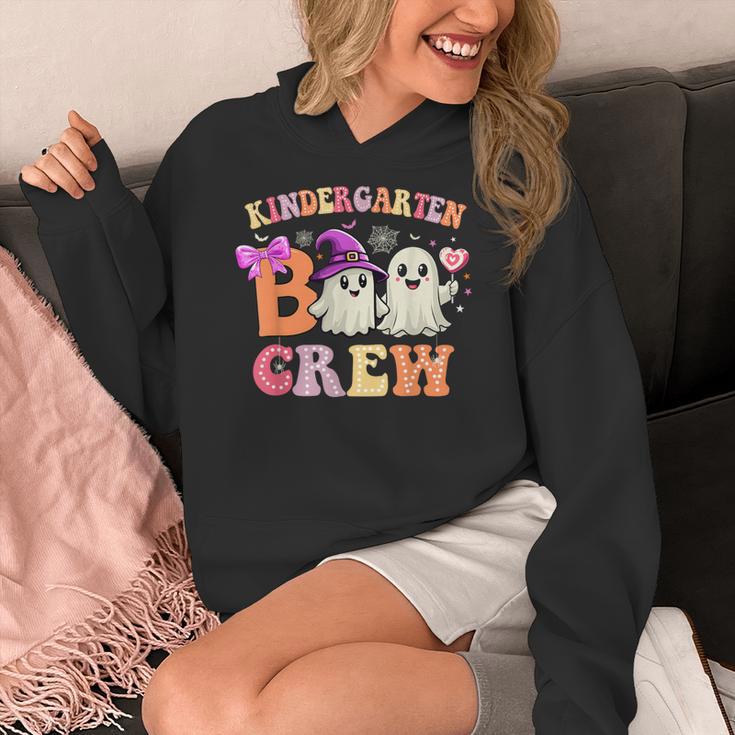 Groovy Kindergarten Boo Crew Kinder Halloween Teacher Kids Women's Hoodie, Groovy Teacher Gifts, funny design
