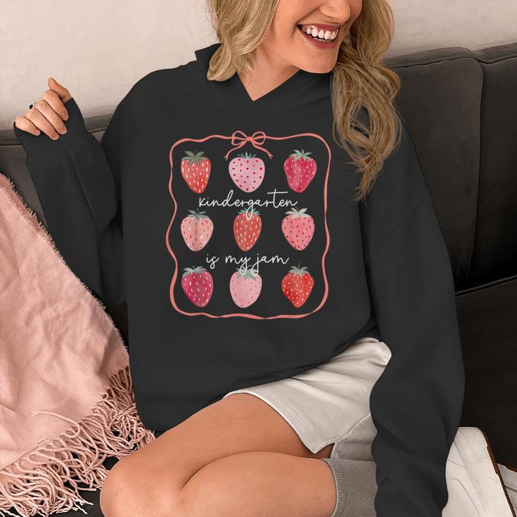 Groovy Kindergarten Is My Jam Strawberry Kinder Team Teacher Women's Hoodie, Groovy Teacher Gifts, funny design Groovy Kindergarten Is My Jam Strawberry Kinder Team Teacher Women's Hoodie, Groovy Teacher Gifts, funny design