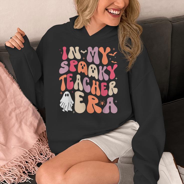 Groovy In My Spooky Teacher Era Halloween Party Boo Women's Hoodie, Groovy Teacher Gifts, funny design