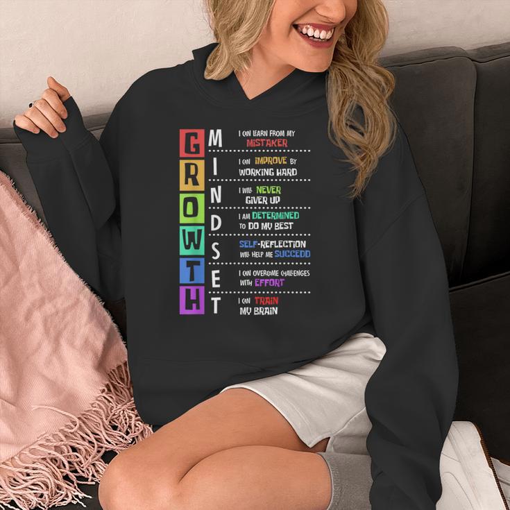 Growth Mindset Positive Motivational Classroom Teacher Learn Women's Hoodie, funny design Growth Mindset Positive Motivational Classroom Teacher Learn Women's Hoodie, funny design
