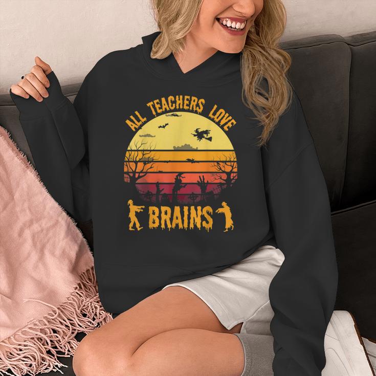 Halloween Costume Teacher Love Brains Zombie Women's Hoodie, funny design Halloween Costume Teacher Love Brains Zombie Women's Hoodie, funny design