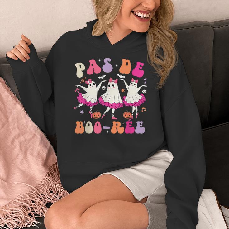 Halloween Dance Teacher Pas De Boo-Ree Ghost Ballet Dancer Women's Hoodie, funny design