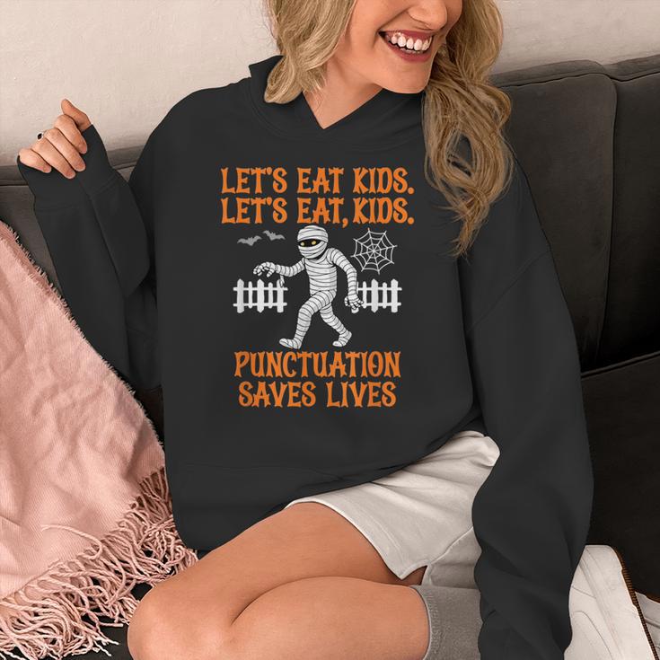 Halloween Lets Eat Kids Punctuation Teacher Women's Hoodie, funny design Halloween Lets Eat Kids Punctuation Teacher Women's Hoodie, funny design