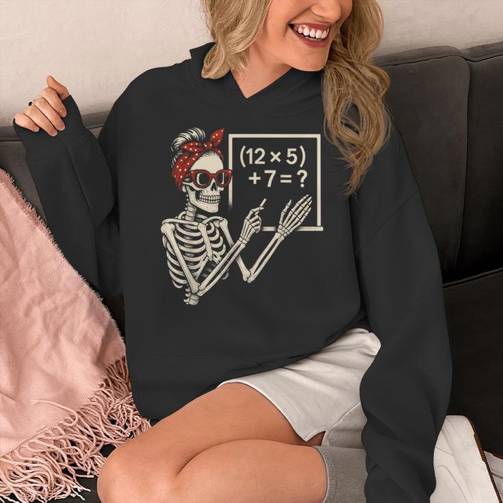 Halloween Math Teacher Skeleton Six Seven Meme Brainrot Women's Hoodie, funny design Halloween Math Teacher Skeleton Six Seven Meme Brainrot Women's Hoodie, funny design