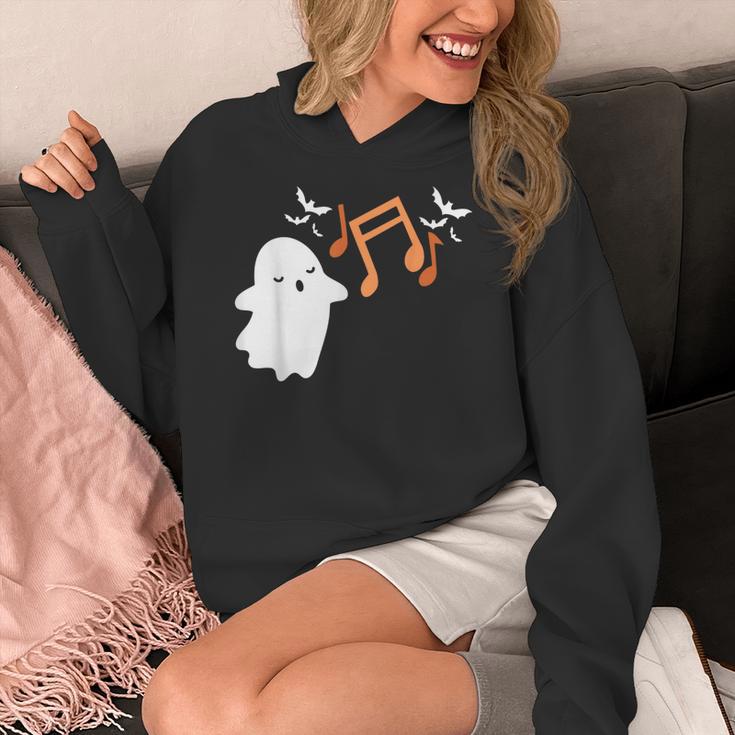 Halloween Music Note Ghost Teacher Fall Musical Instrument Women's Hoodie, funny design Halloween Music Note Ghost Teacher Fall Musical Instrument Women's Hoodie, funny design