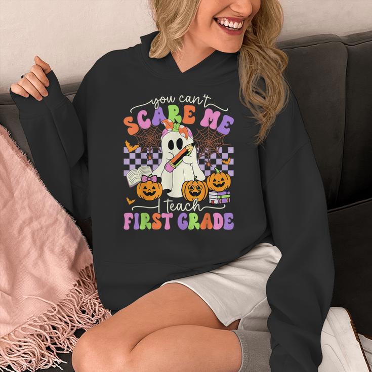 Halloween Teacher You Can't Scare Me I Teach First Grade Women's Hoodie, First Grade Teacher Gifts, funny design