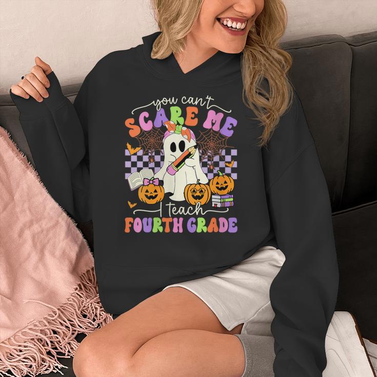 Halloween Teacher You Can't Scare Me I Teach Fourth Grade Women's Hoodie, funny design